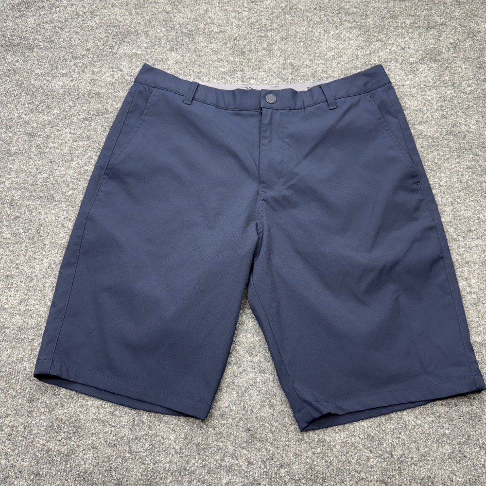 Puma Golf Shorts Mens 34 Navy Blue Performance Flat Front Activewear Sporty